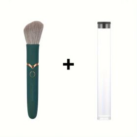 Electric Massage Stick And Beauty Vibration Massager Doubling As Makeup Blush Brush (Option: Green storage box)
