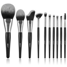 Beli 10pcs Professional Makeup Brush Set New Design Brushed Tube Makeup Brushes (Option: MB10)