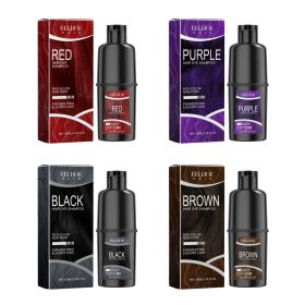 EELHOE Hair Dye Shampoo, Hair Dye Shampoo Herbal Extract Maintenance Lasting Color thy Hair Dye (Color: Purple)